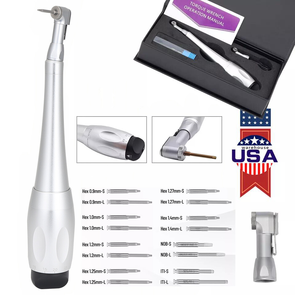 Dental Universal Implant Torque Wrench +16pcs Drivers Dental Implant Instruments