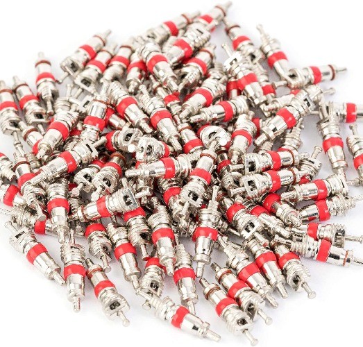 100Pcs Premium Tire Valve Cores, Universal Replacement for Most Cars, Trucks, Mo