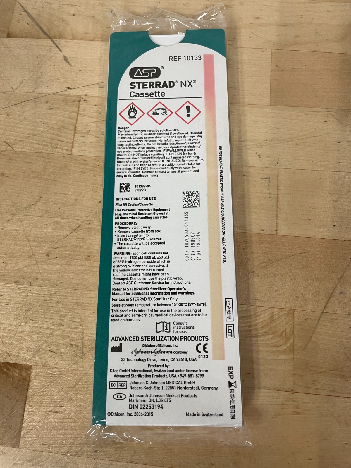 Johnson & Johnson ASP Sterrad NX Cassette Reff 10133 Expired *