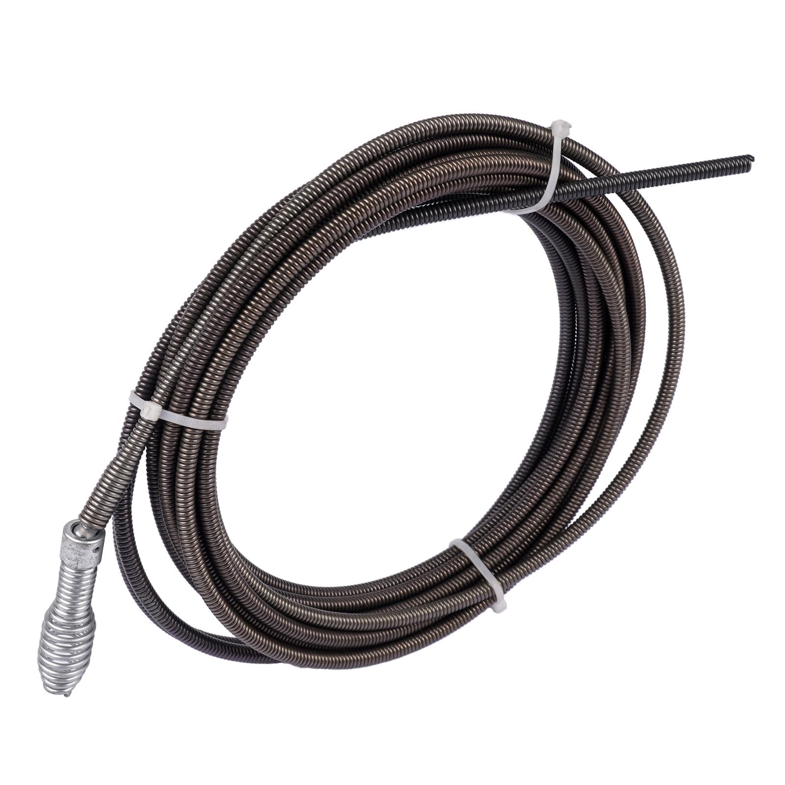 Drain Cleaning Cable with Drop Head Auger 5/16″ x 25 Ft (7.6 mm x 7.6 m), Com…