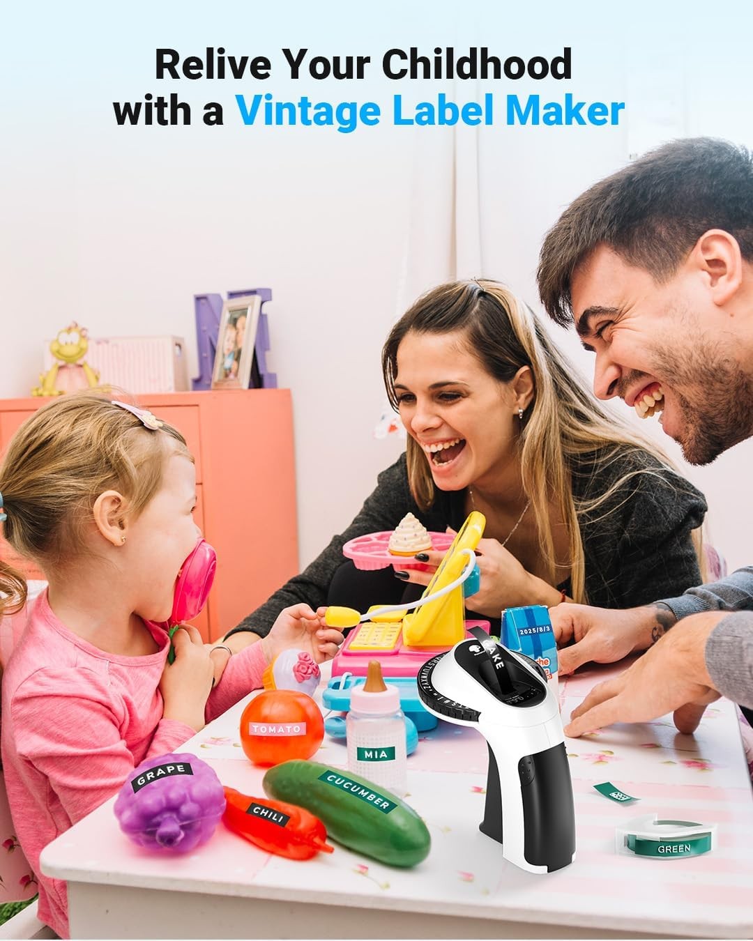 Phomemo Embossing Label Maker with 6 Label Tapes for DYMO Xpress Label Maker