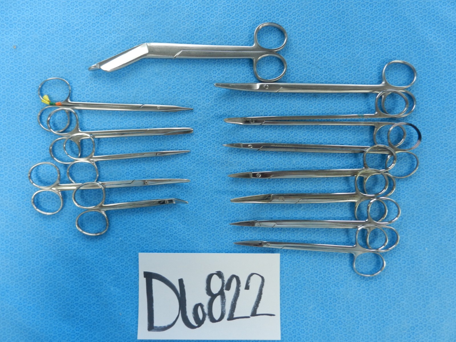 D6822 V. Mueller Codman Surgical Scissors Curved and Straight Lot of 13