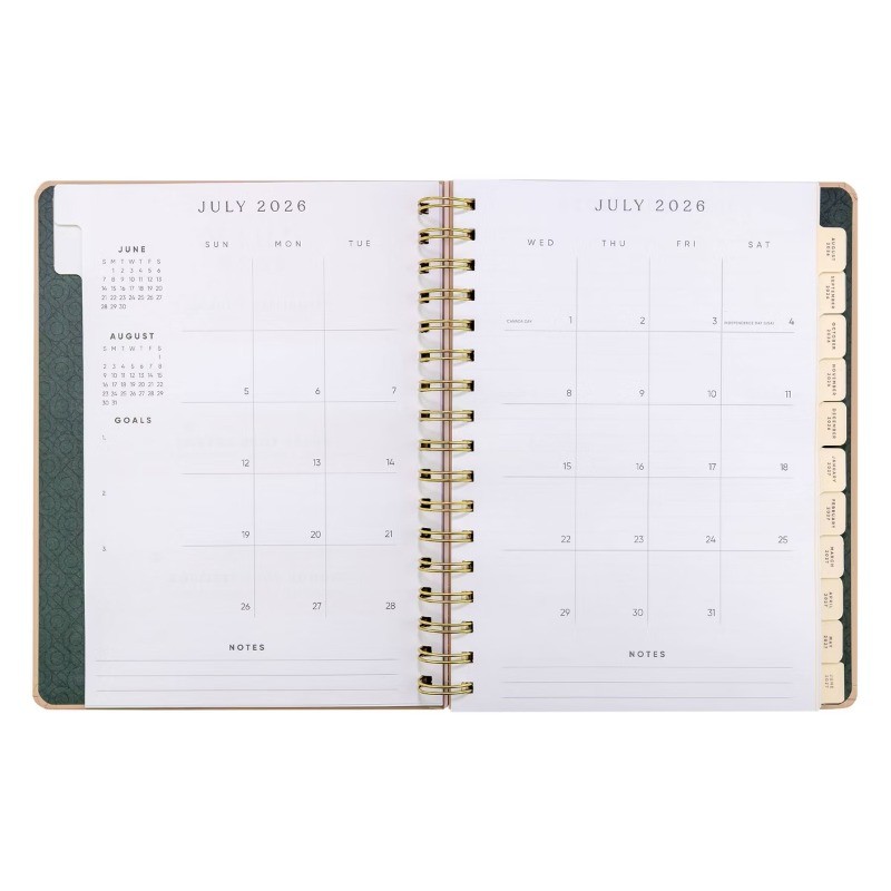 Be Rooted7″x9″Grow with The Flow Academic 12 Months Weekly/View 2026-2027Planner