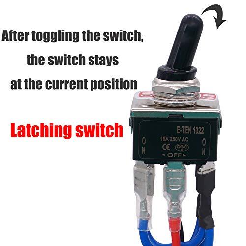 Waterproof Latching Reverse Polarity Switch 12V 10 Amps DC Motor Control 6 Pi…