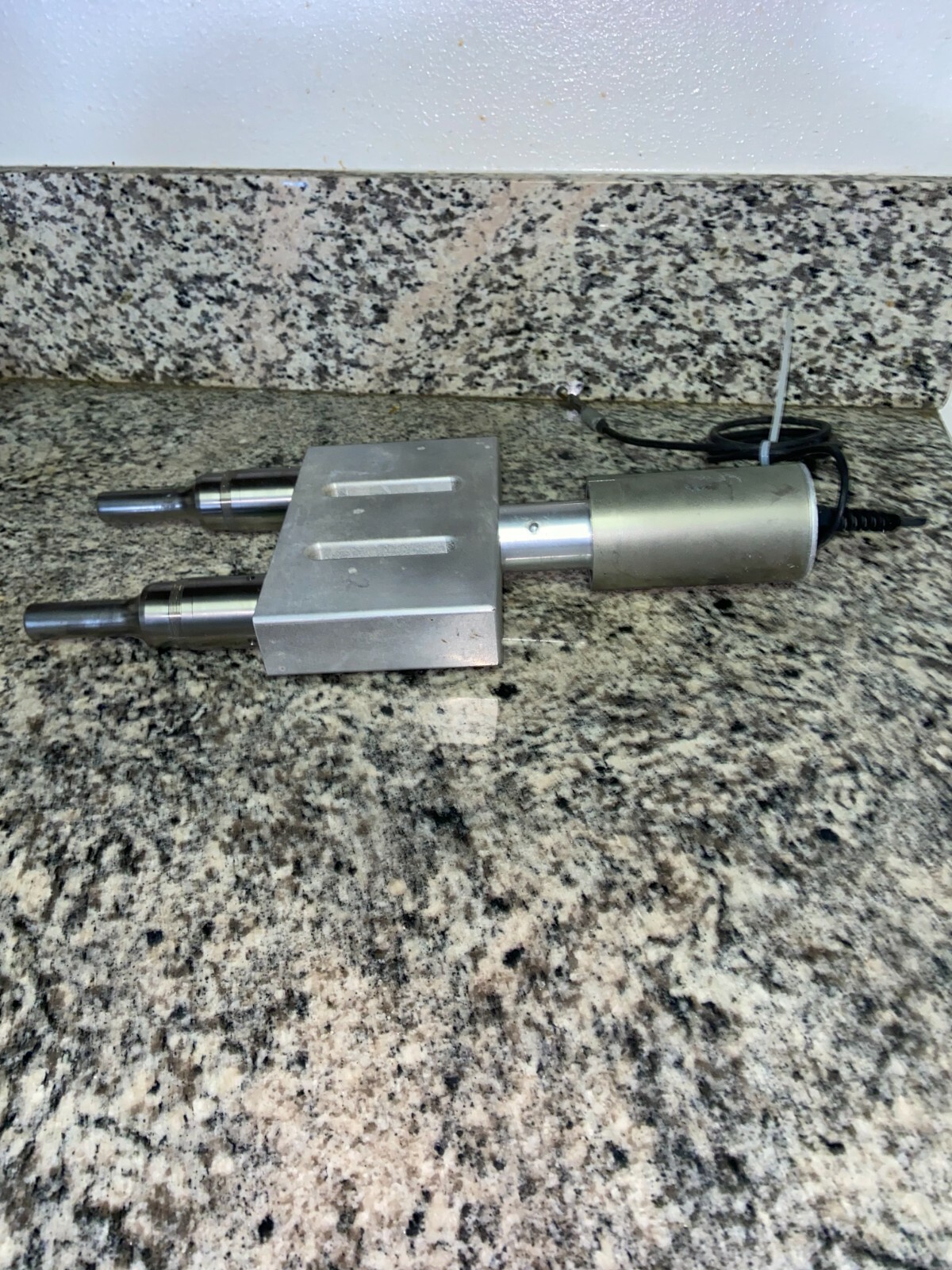 Branson 20 kHz Ultrasonic Welding Transducer with a Dual-Point Custom Horn Assy