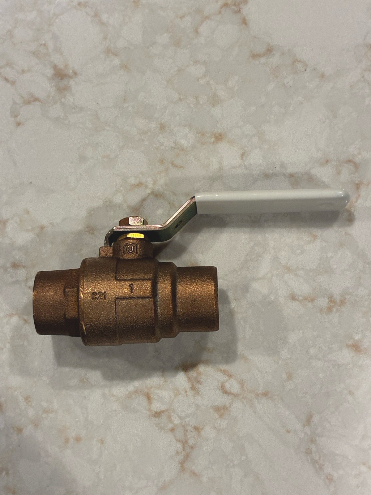 (Box 6) 1” Sweat Std. Port Lead-Free Bronze Brass Ball Valves 600 WOG, 150 WSP