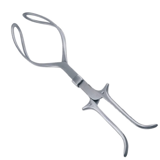 Kielland Obstetrical Forceps, 15.5″, Fenestrated Blades, Premium German Stain.