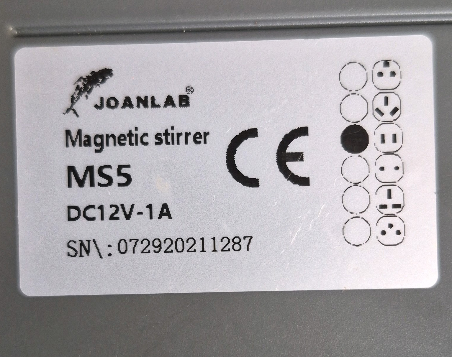JOANLAB MS5 Magnetic Stirrer for Physical Laboratory, DC12V-1A