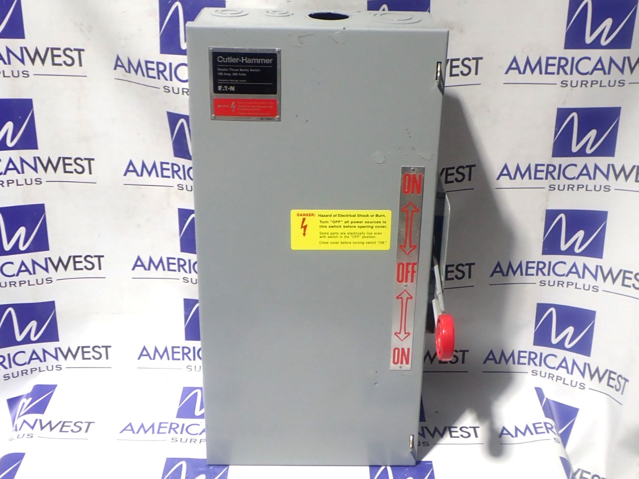 Cutler Hammer Eaton DT223UGK 100 Amp 240 Volt Non Fused Double Throw Disconnect