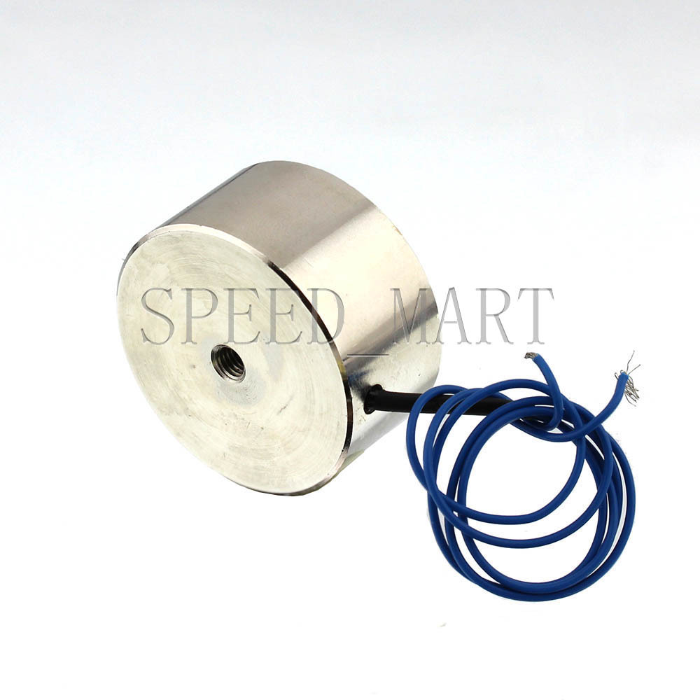DC 12V 8W Holding Electromagnet Lift Solenoid 25Kg (55.1lbs 250N) 40mm New P-40