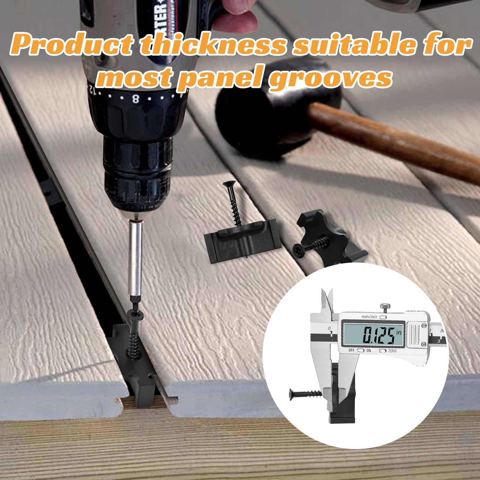 200 Pack Hidden Deck Fasteners for Composite Decking Board Composite Decking