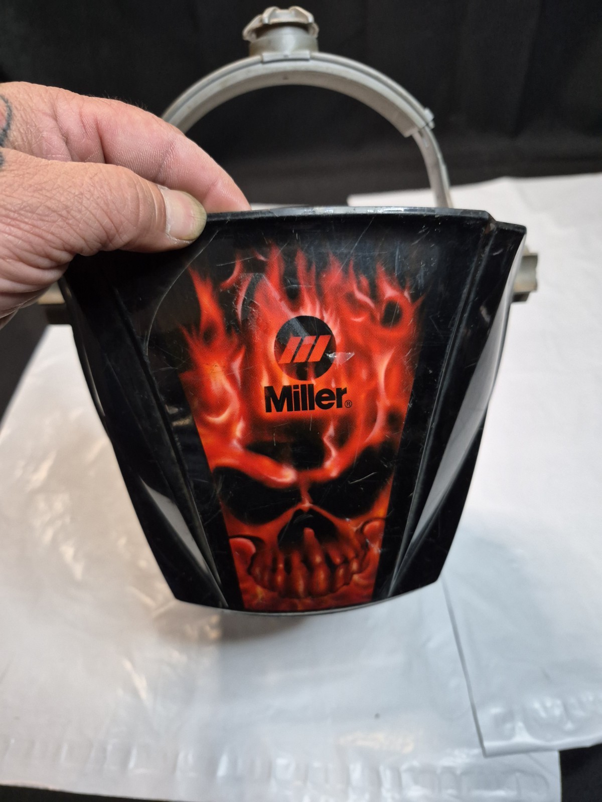 Miller Auto-Darkening Welding Helmet Graphics, Shell Only Set Up For Grinding,