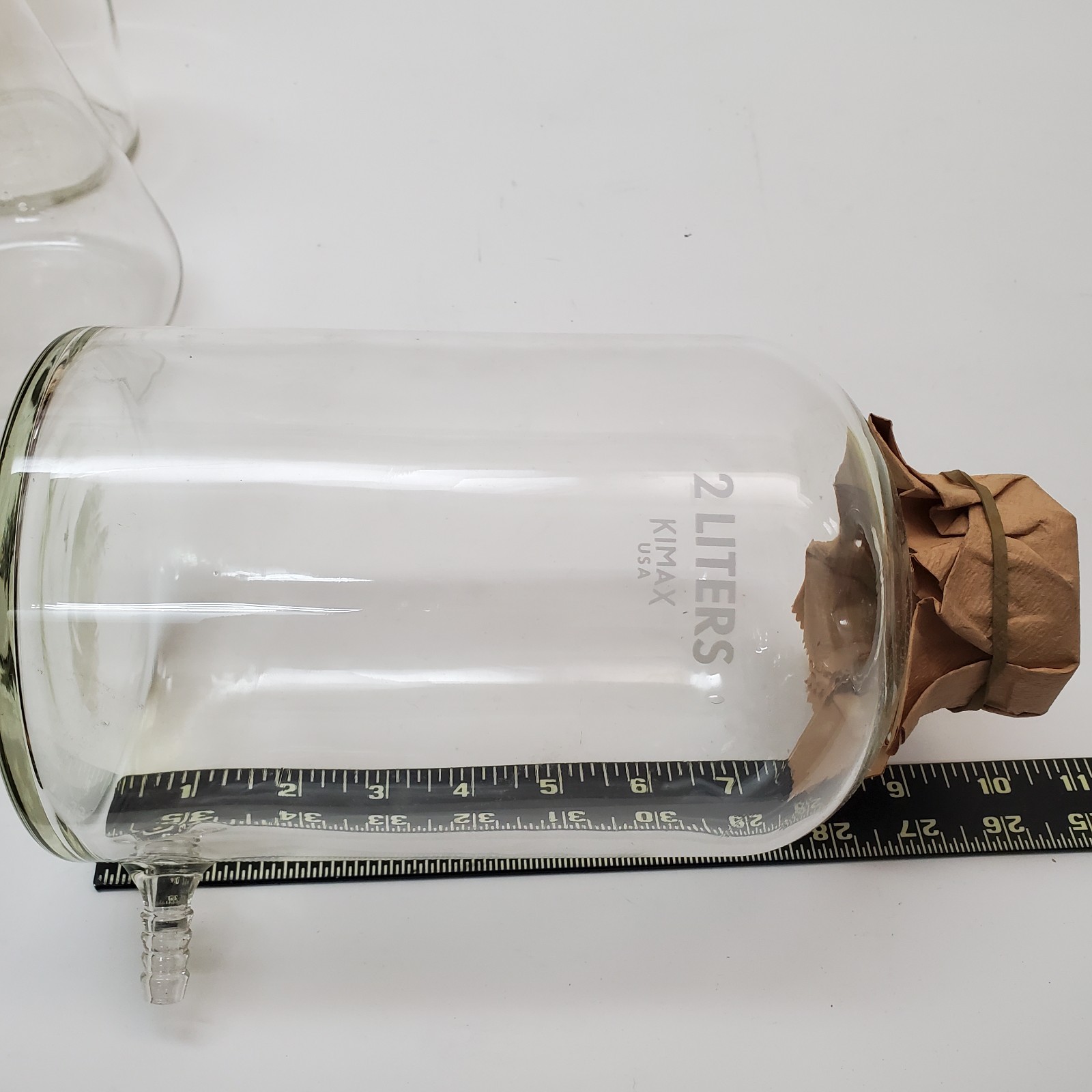 Vintage Apothecary Glassware Lot (6) – Pyrex, Kimax, TCW Co, Erlenmeyer Flask