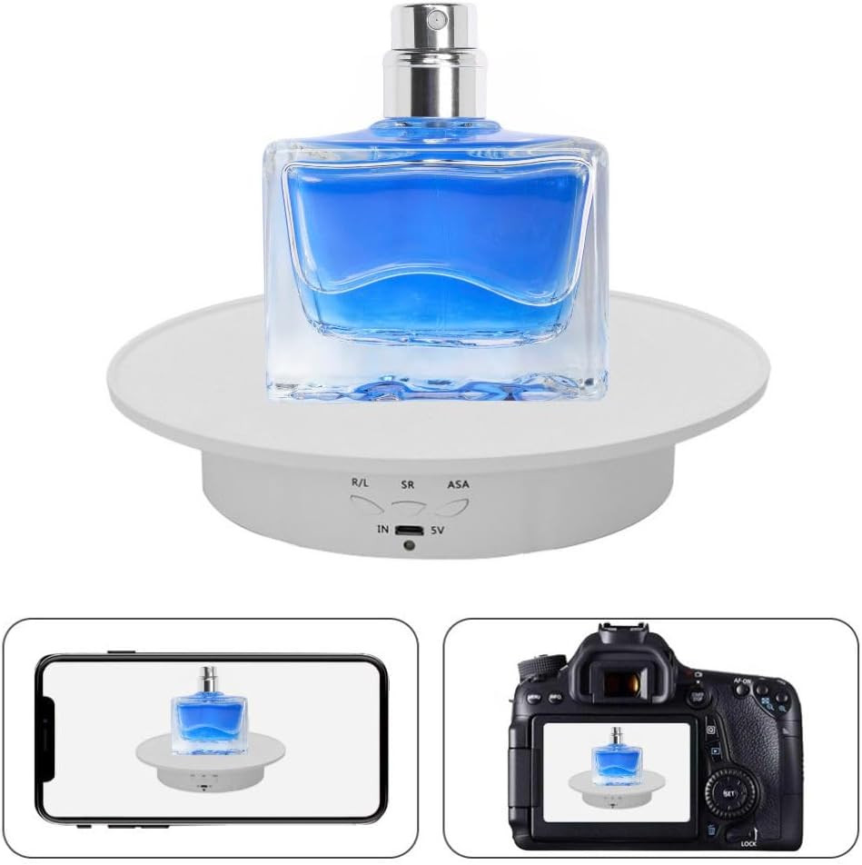 Motorized Rotating Display Stand, 7.87Inch /17.6Lbs Load, 360 Degree