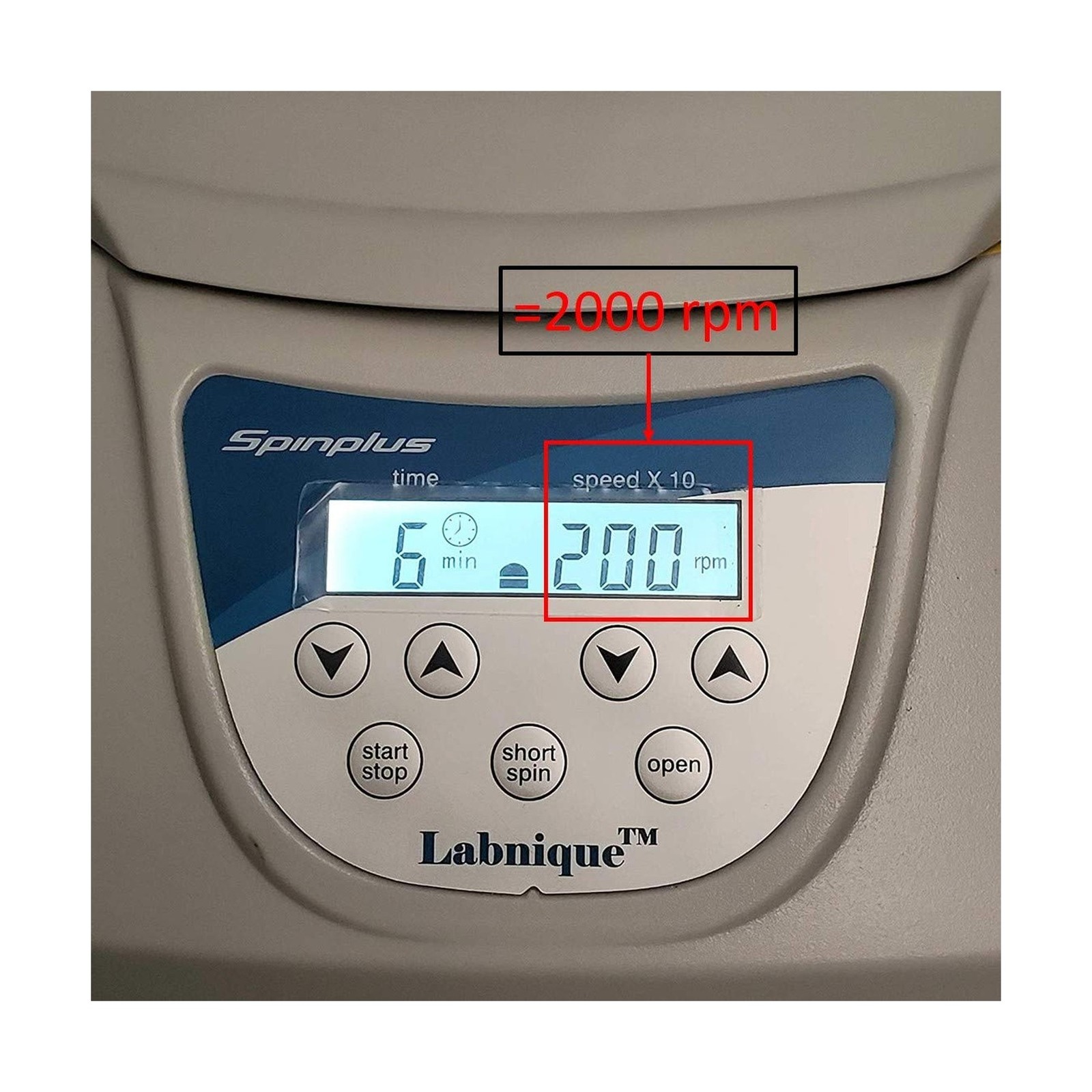 Microyn Digital Bench-top Centrifuge, 100-5000rpm (Max. 3074xg), 6x10ml/15ml
