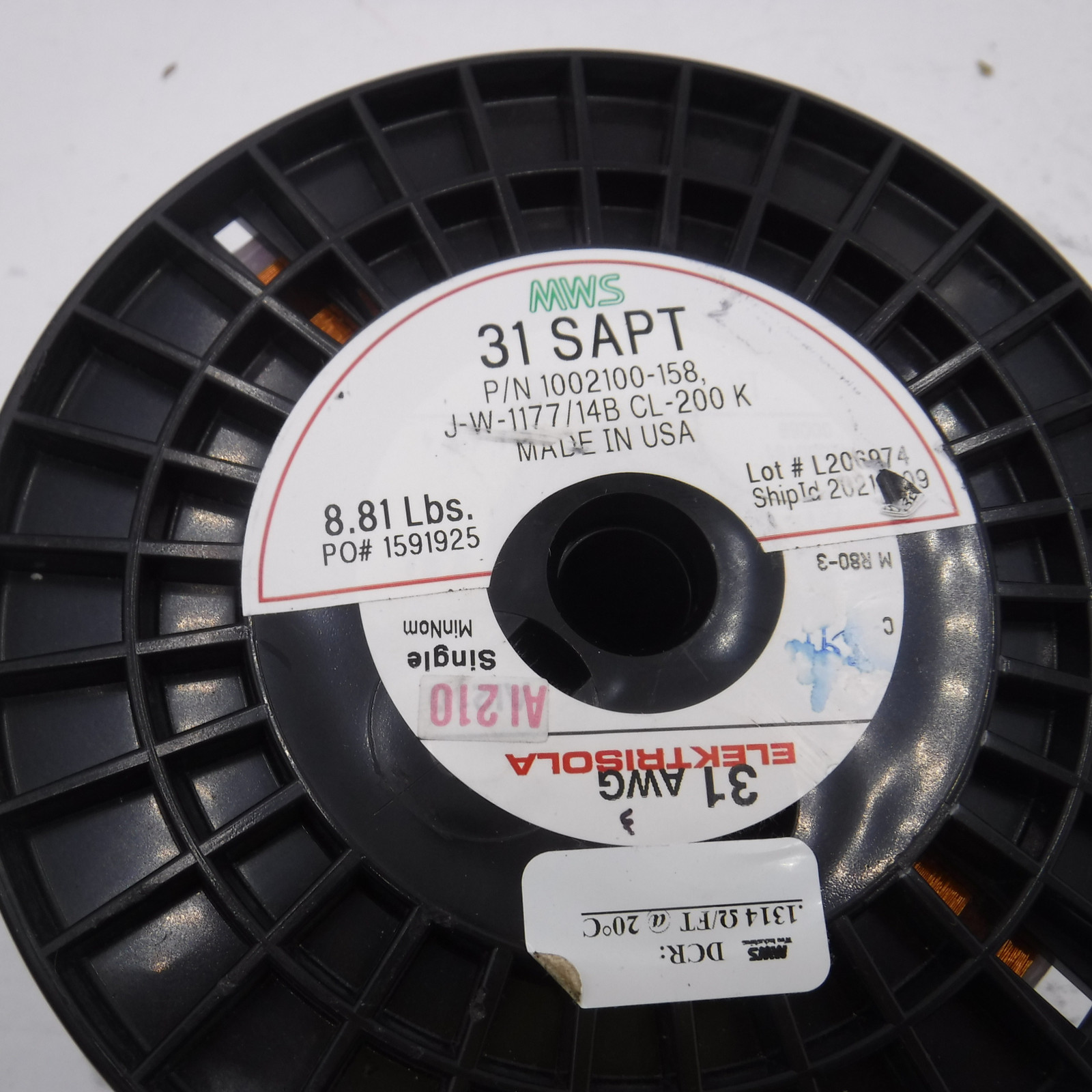 8.81 Lbs MWS SAPT 31 AWG Elektirsola Magnetic Wire J-W-1177/14B CL-200 K