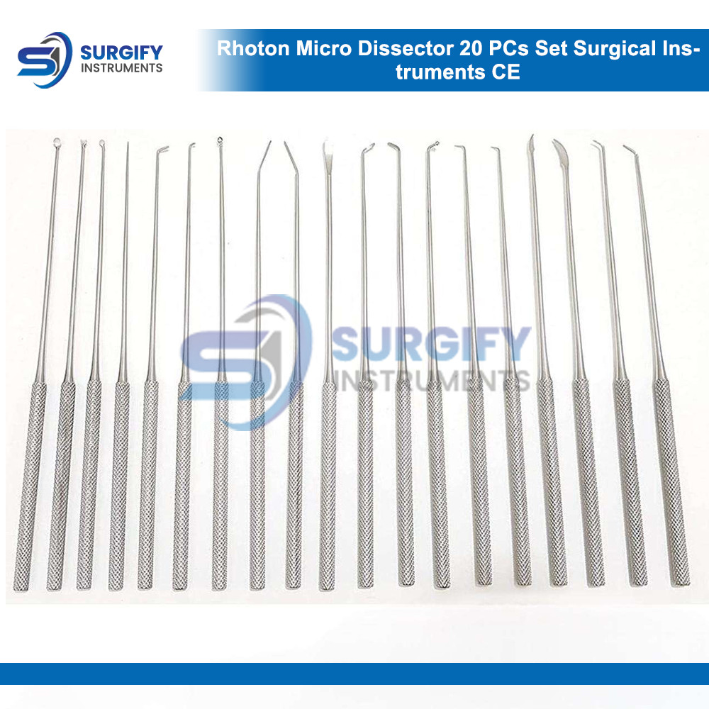 Rhoton Micro Dissector 19 PCs Set Surgical Instruments CE