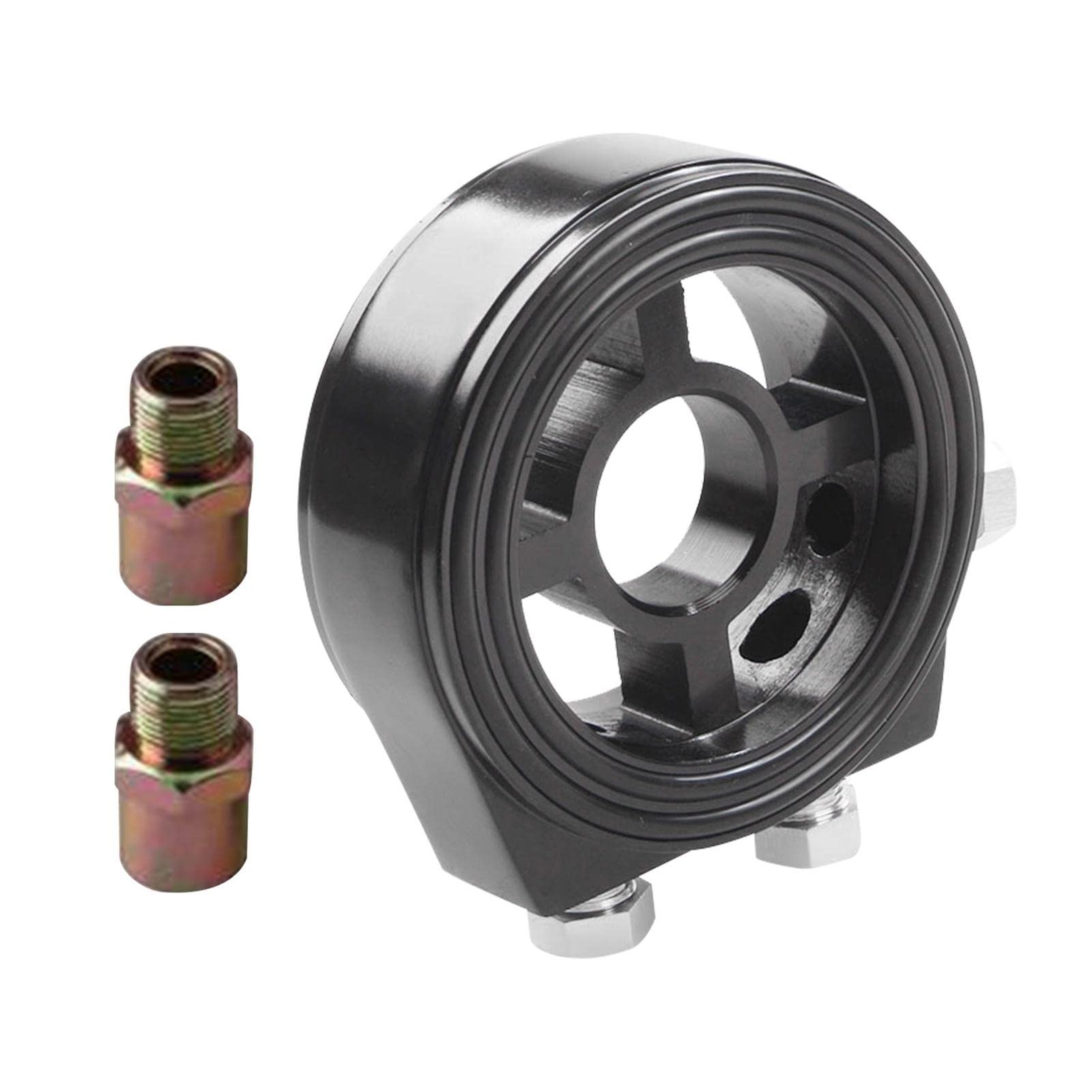 Oil Filter Sandwich Plate Thread Adapter, Universal Aluminum Oil Pressure Tem…
