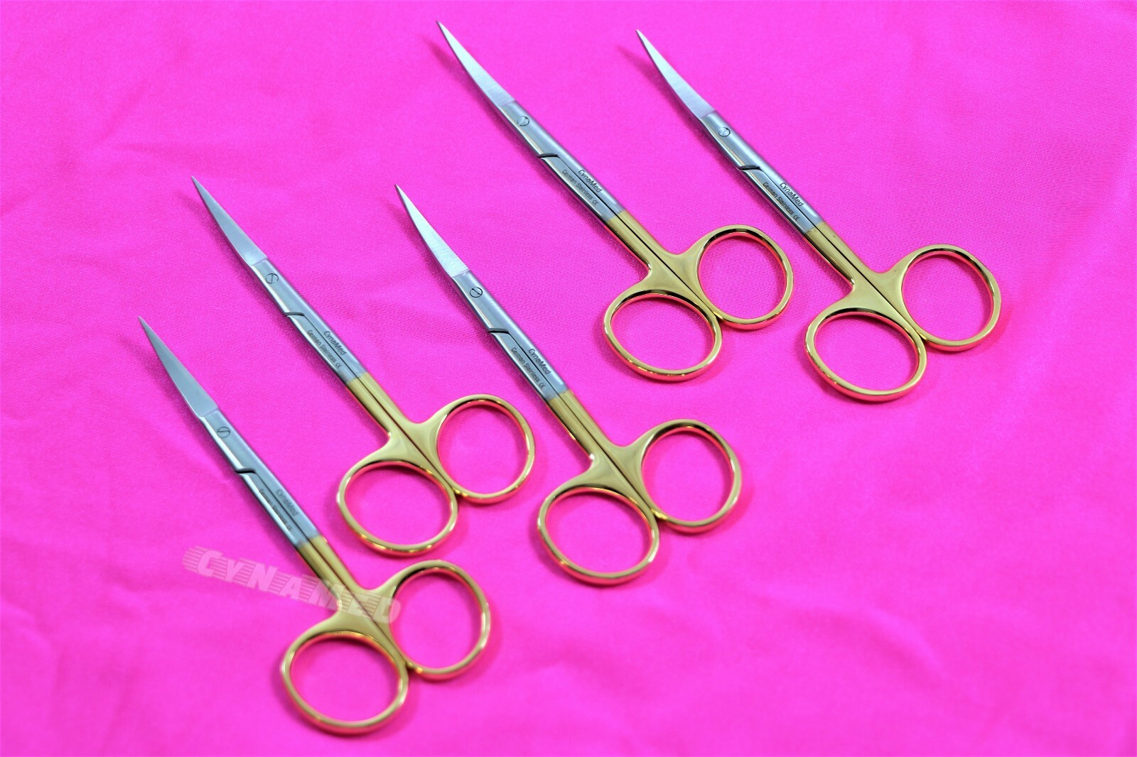 NEW 5 EA Premium GERMAN TC Iris Scissors 4.5″ Curved Surgical Dental Instruments