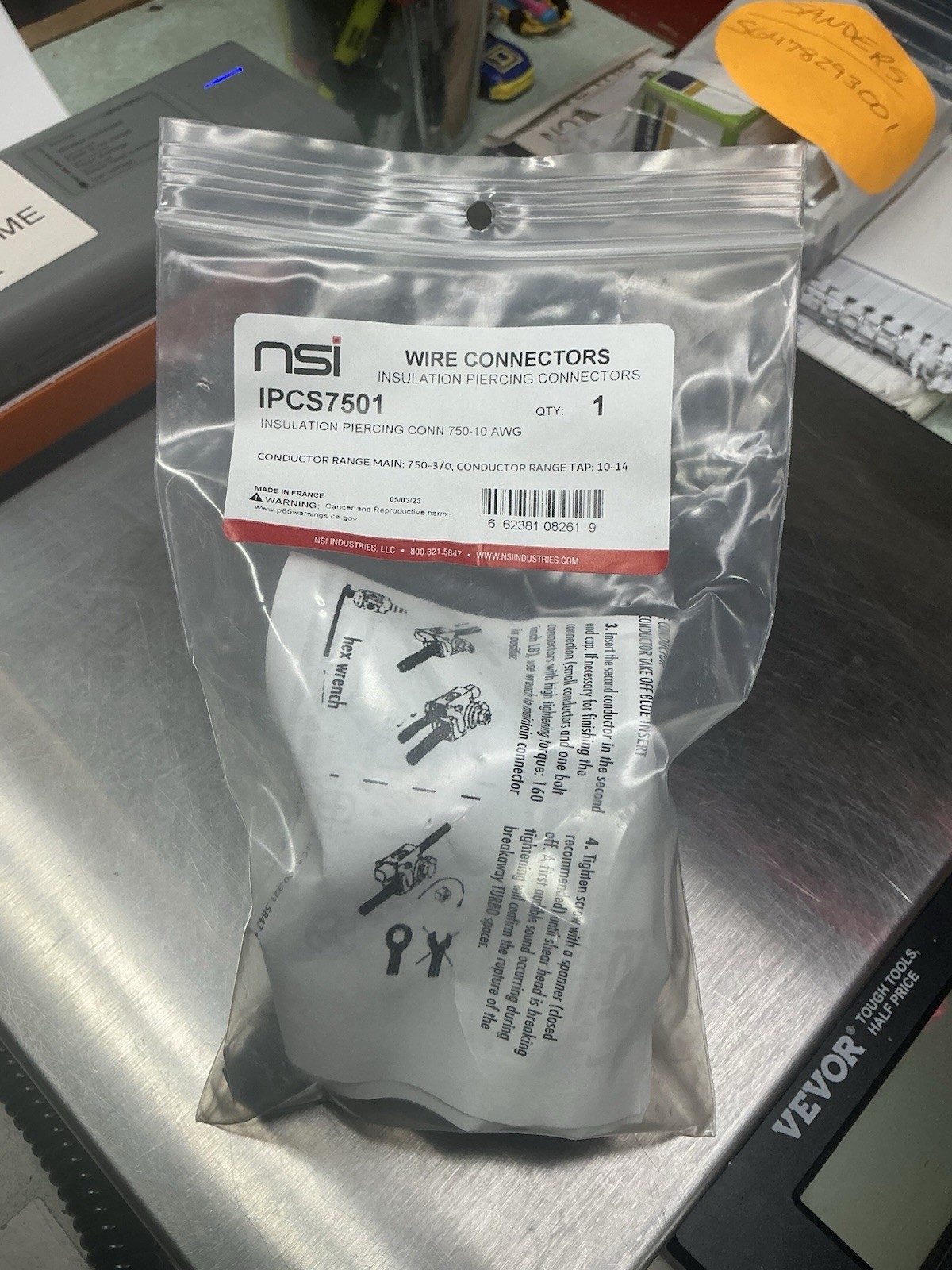 INSULATION PIERCING CONNECTOR 750-3/0 MAIN 10-14 AWG TAP
