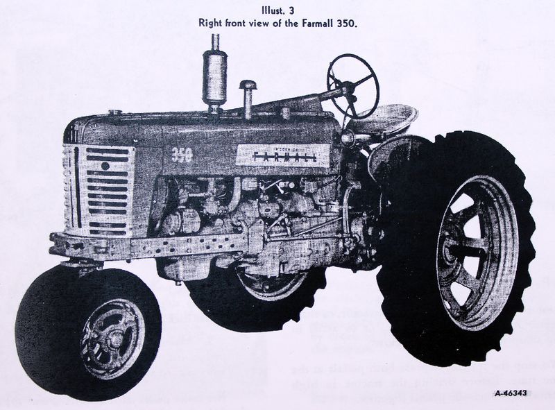 International Farmall 350 Gas Tractor Owners Operators Printed Manual Ihc Ih