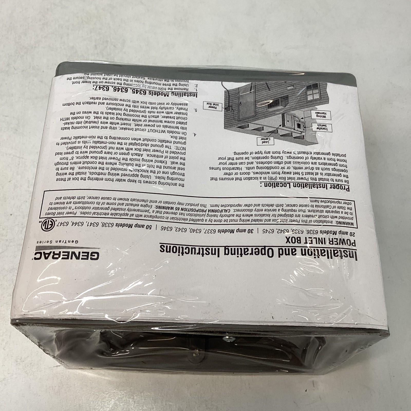 Generac 6337 30A Resin Generator Power Inlet Box