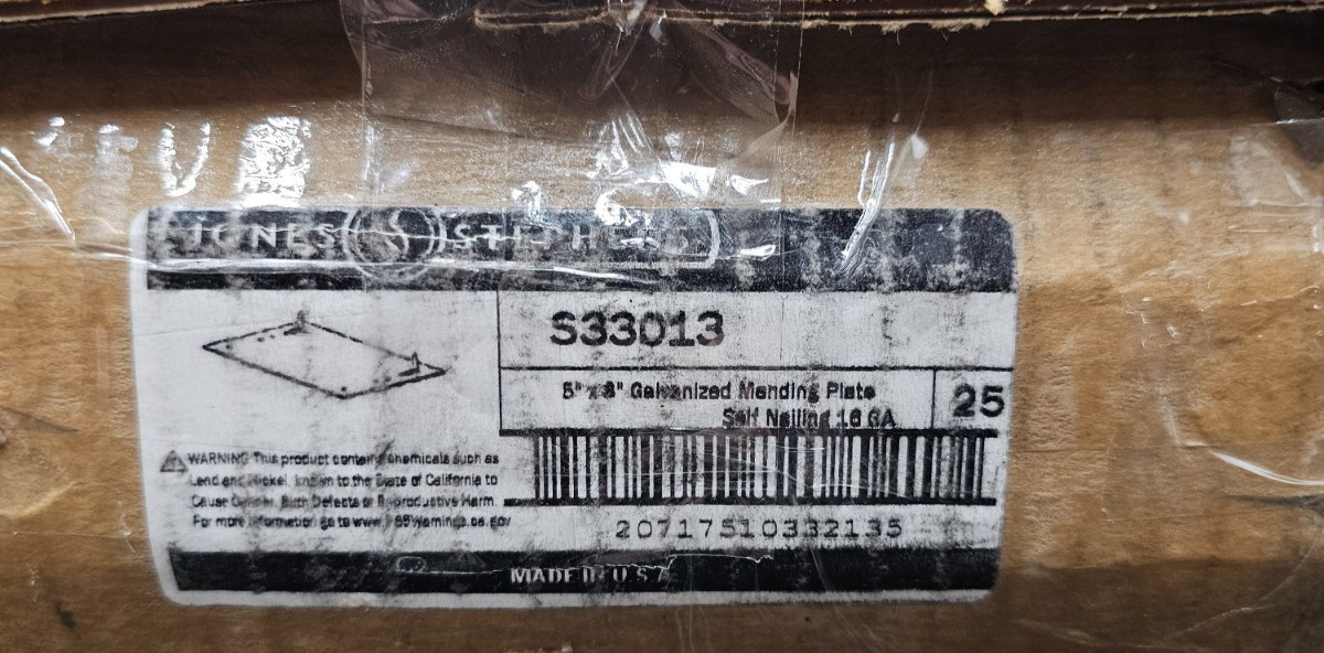 (QTY 25) Jones Stephens S33013 5″ x 8″ Self Nailing Plate Stud Guard 16 Gauge