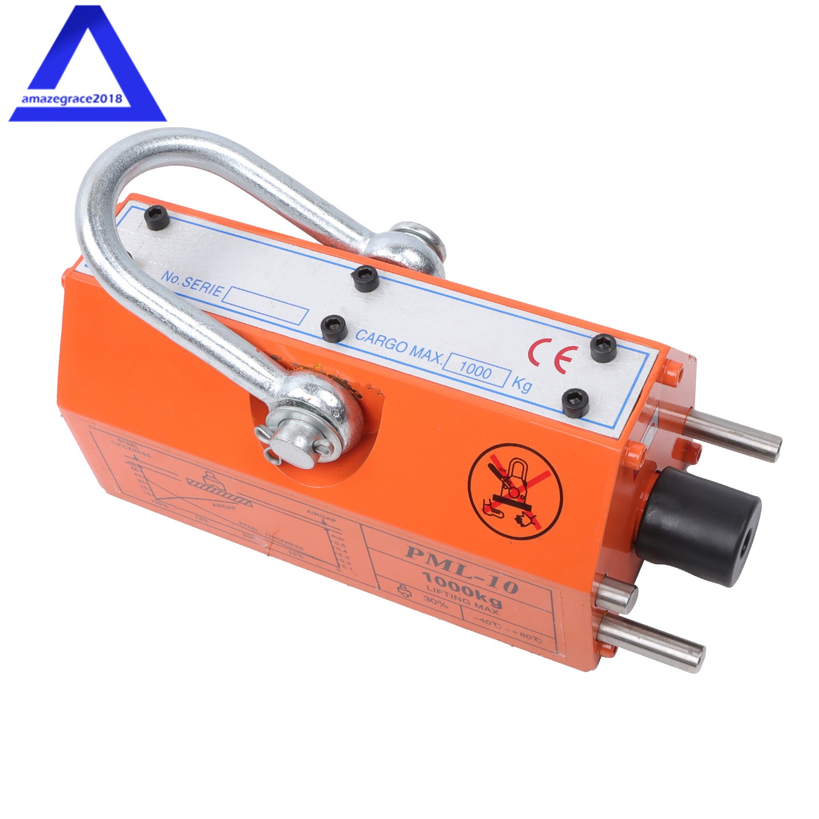 Magnetic Lifter Lifting Magnet 2200lbs/1000kg 2 Safety Factor Neodymium Hoist