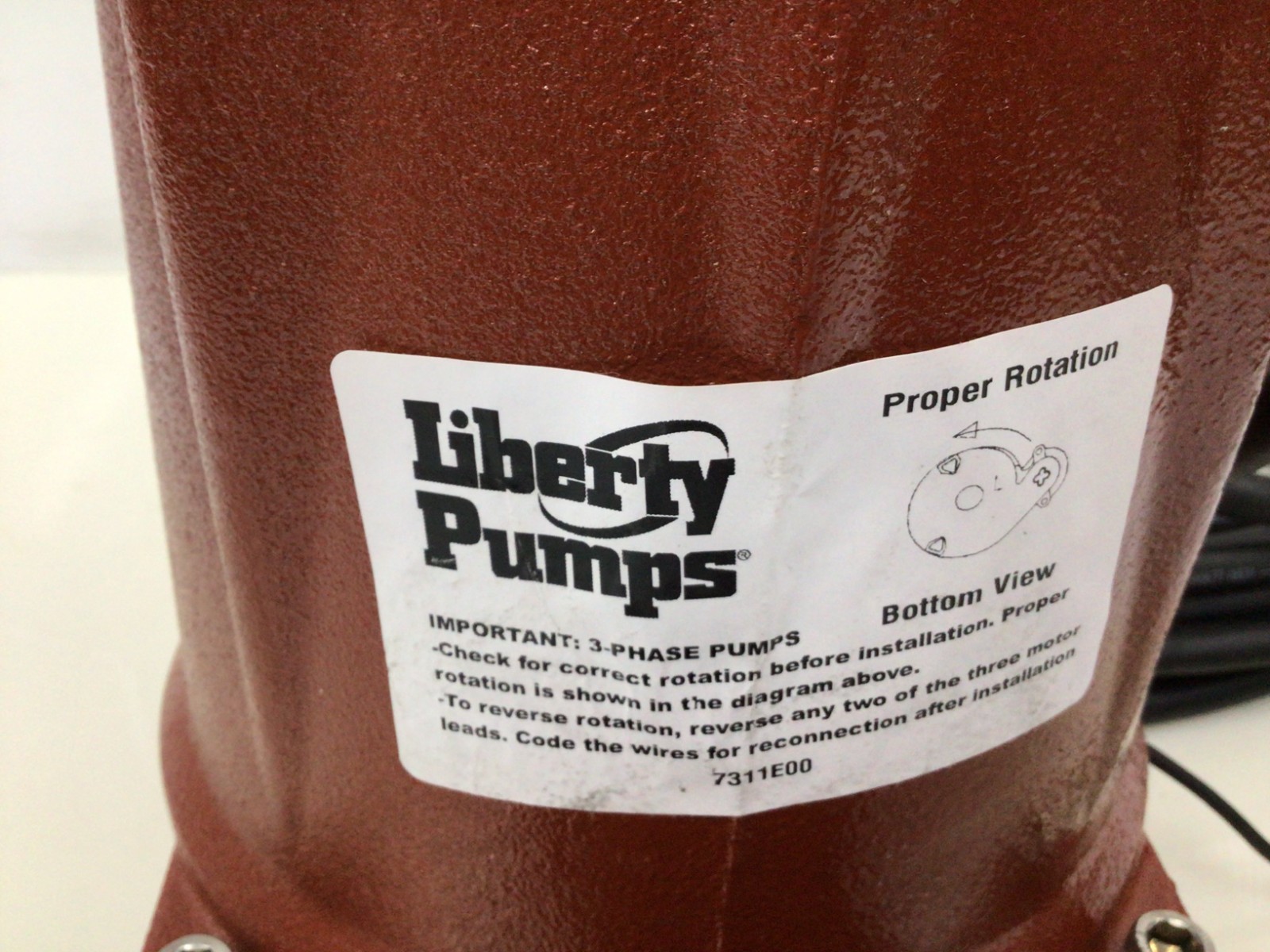 Liberty Pumps FL103M-3 , 1 hp, 208 to 230V AC, Three Phase, Discharge2 in FNPT