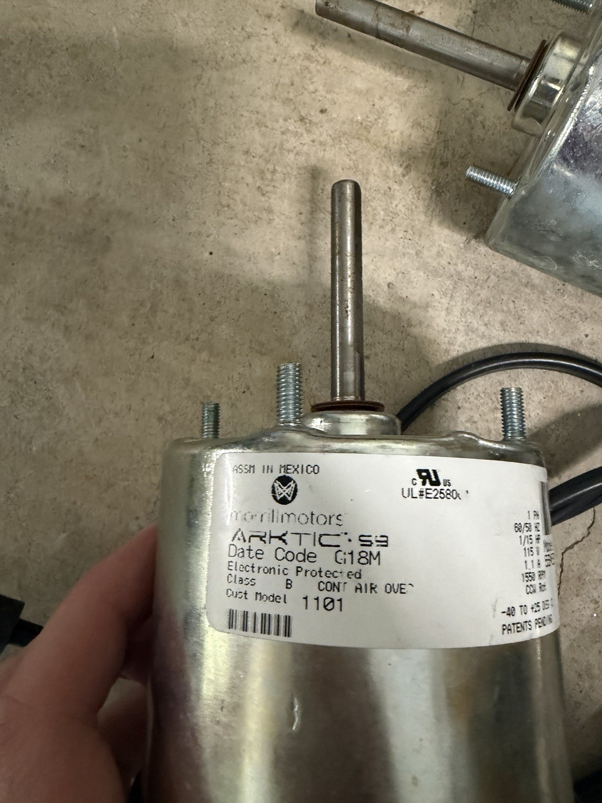 Lot of 2 Genteq ARKTIC 59 ECM Evaporator Fan Motors 5SME59BVA1229 115V 1/15HP