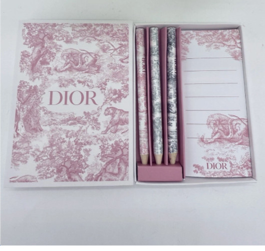 Christian Dior Novelty Memo Notepad and Pencil Set PINK SEALED BOX