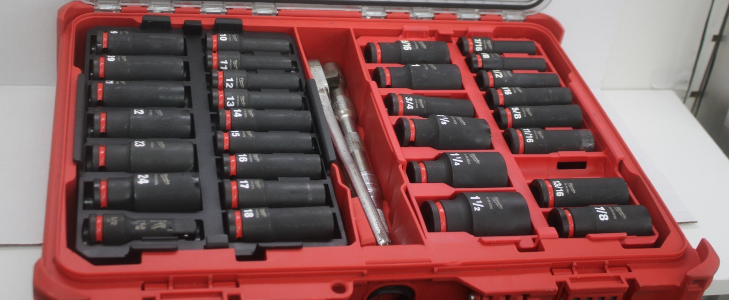 Milwaukee PACKOUT 49-66-6806 SHOCKWAVE Impact Duty Socket 29PC Set. USED