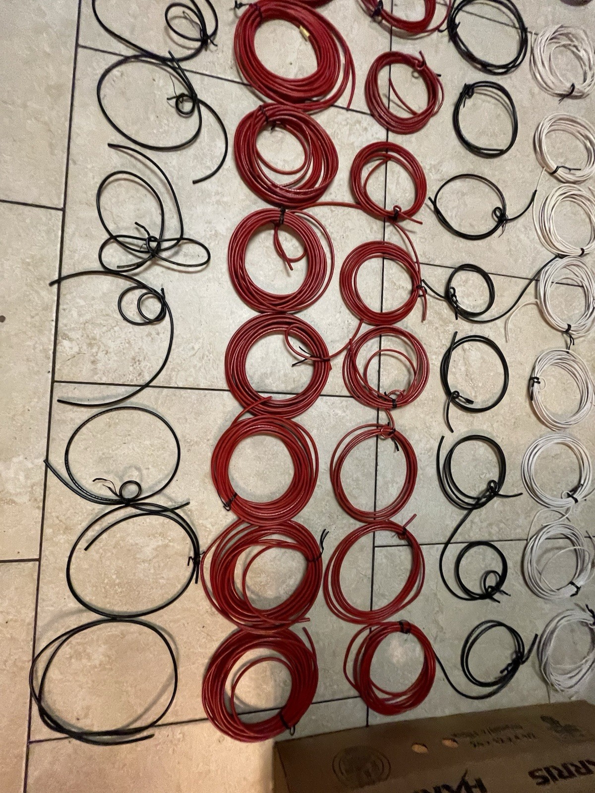 Harris Radio Power Install Kit Boat Cable Lot 10g 12g 18g Red Black White Ground