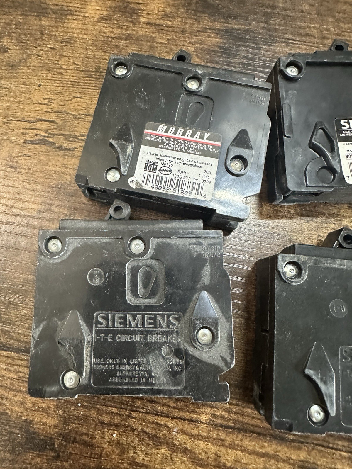 Lot of 6 Siemens Murray Circuit Breakers 15A 20A 60A Mixed Amperage