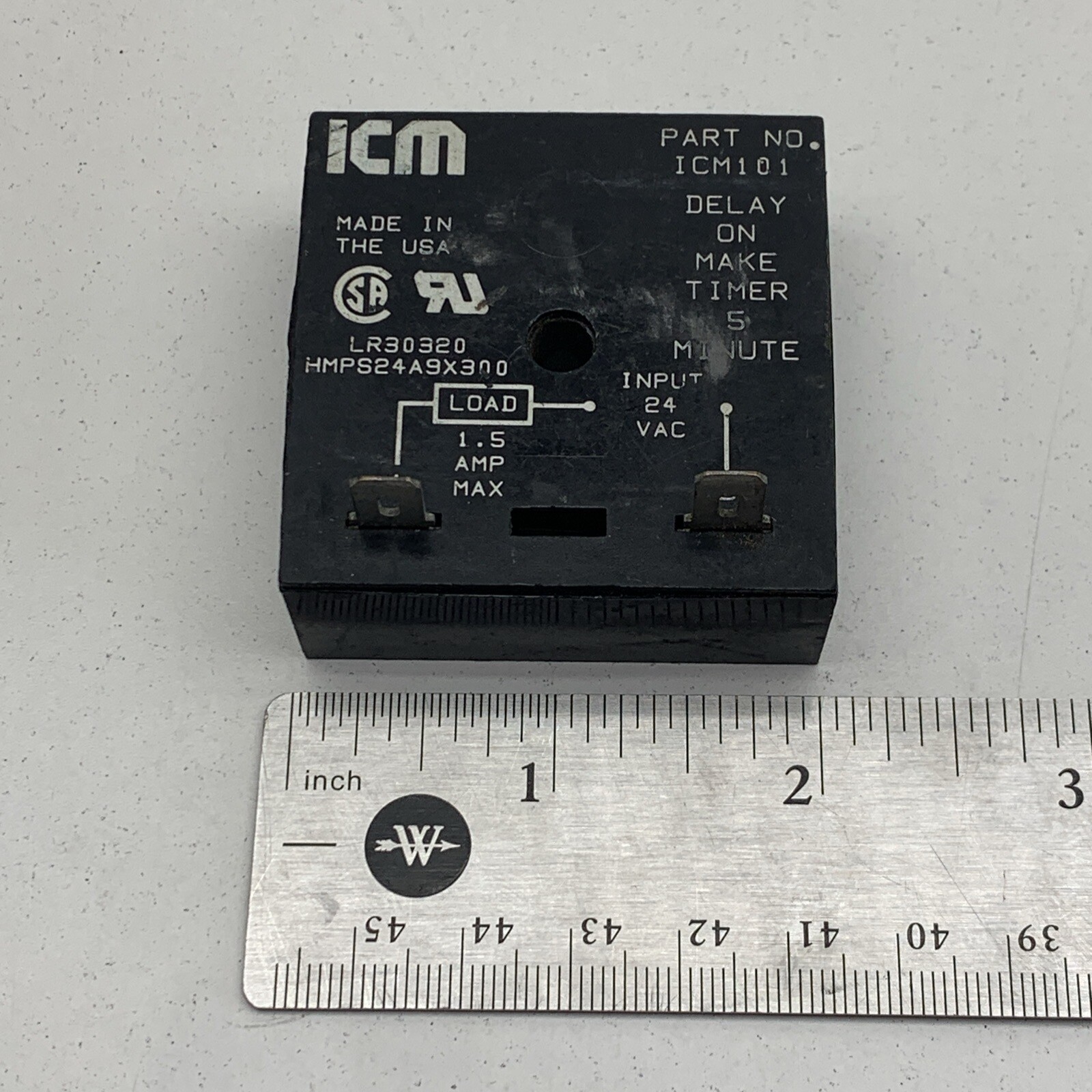ICM HMPS24A9X300 Thermal Time Delay Relay 24VAC 5-Minutes LR30320 ICM101