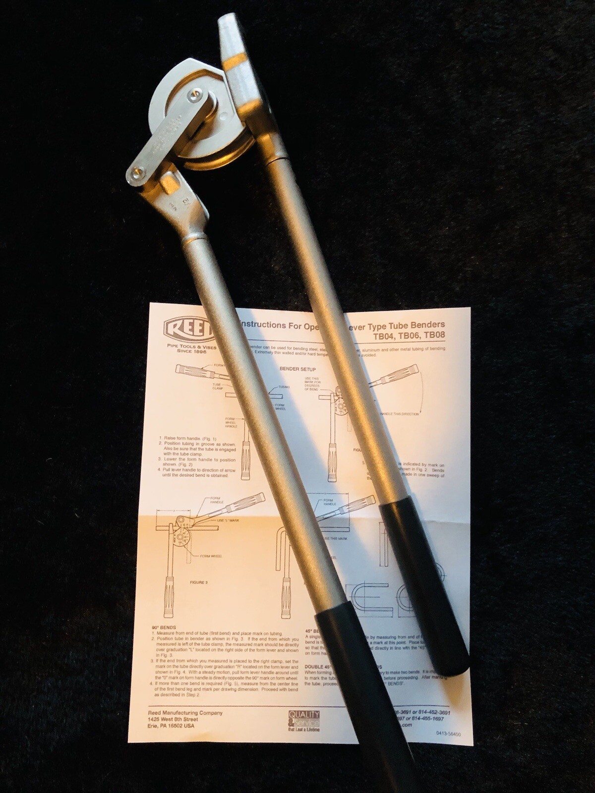 Reed TB08 Tubing Bender, 1-1/2″ Radius, 1/2″ OD Capacity 02747 – TB 08 Tube