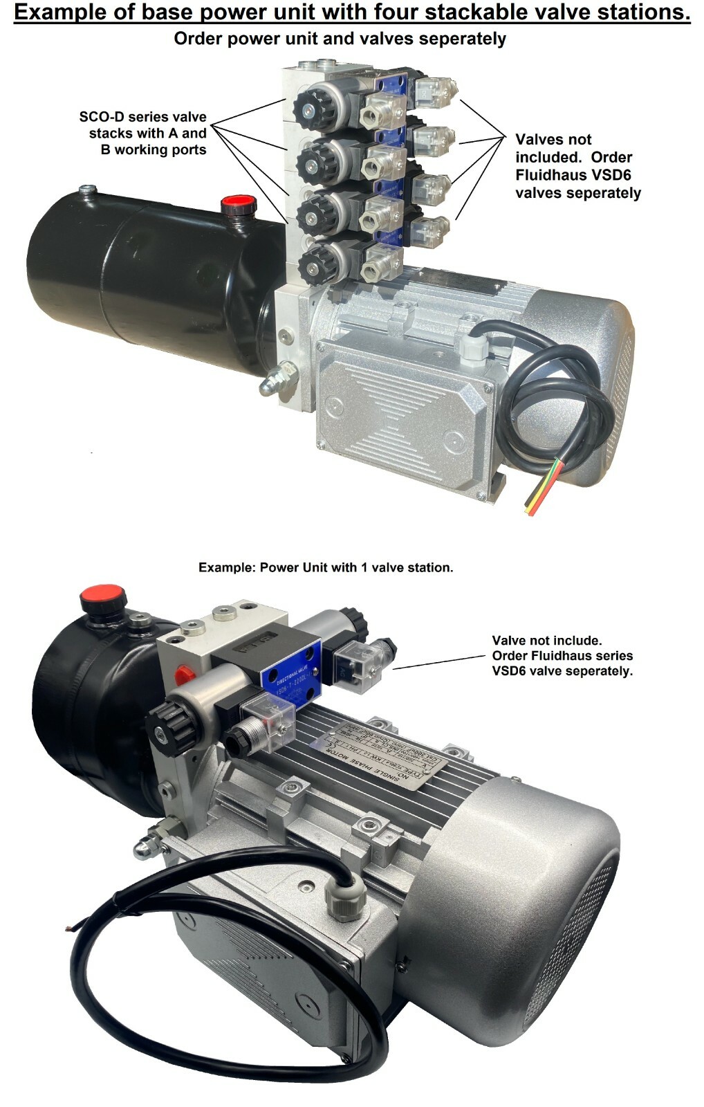 Hydraulic Valve Stacking Blocks for Fluidhaus Power Unit SCO series,SCO-D Series