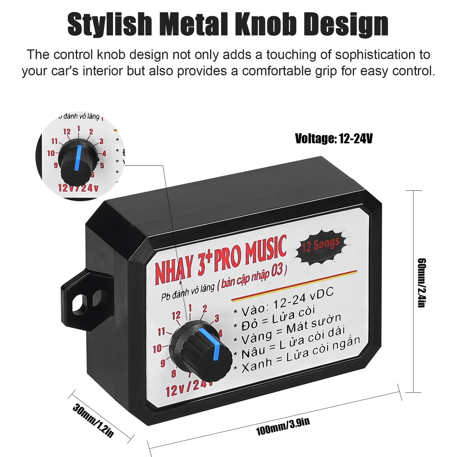 12Tone Car Horn Controller Electric Speaker Sound Control Unit 1224V