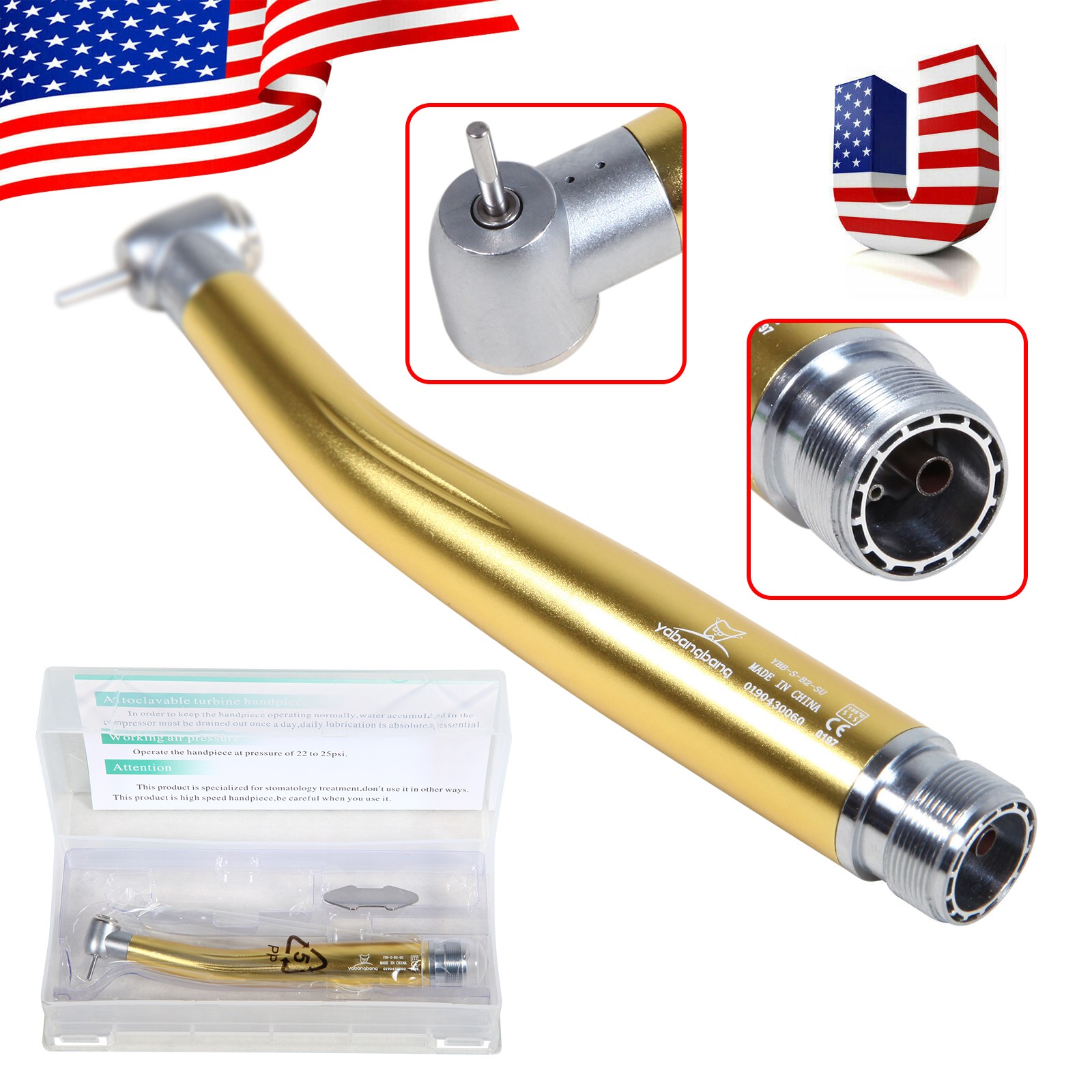 NSK Style Dental High Speed Handpiece PANA-MAX Fast Turbine 2 Holes Borden