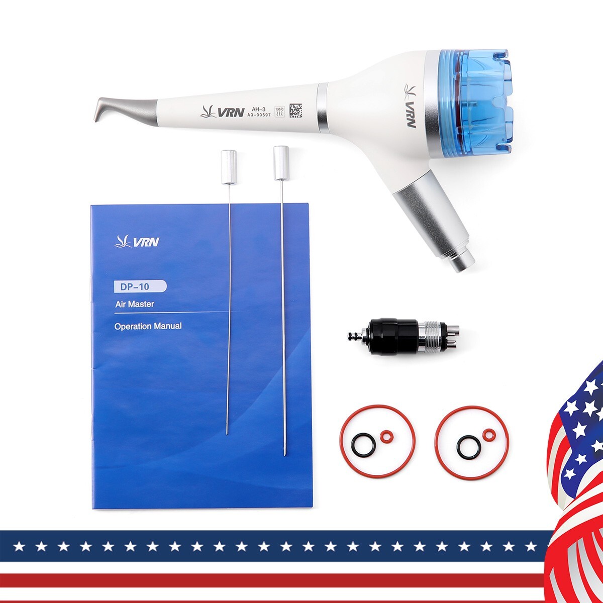 Cavitron Dental Ultrasonic Scaler fit EMS + LED Handpiece+Tips VRN-DA10