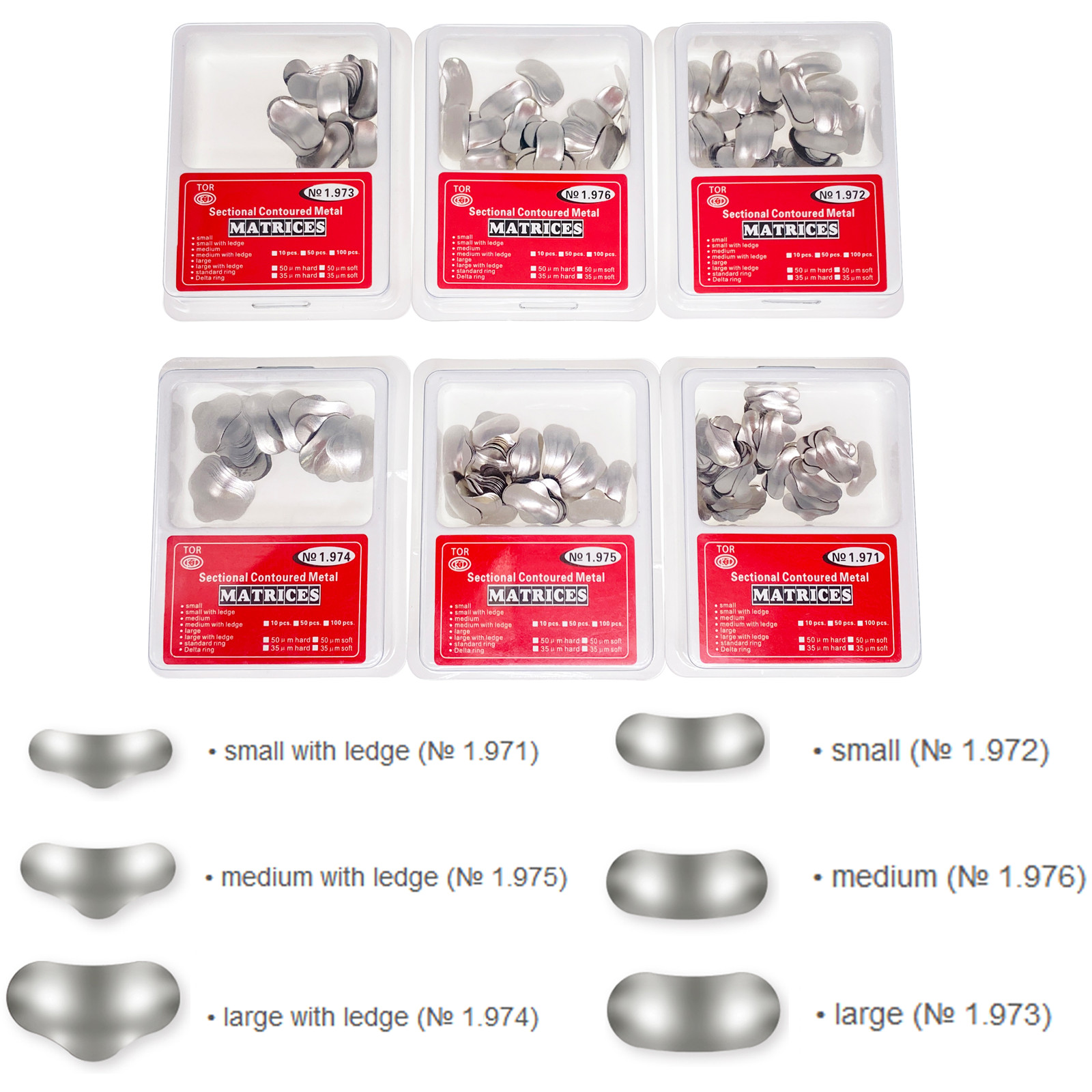 Dental Matrix Bands Ring Sectional Matrice Clamp Fit Garrison Palodent V3 System