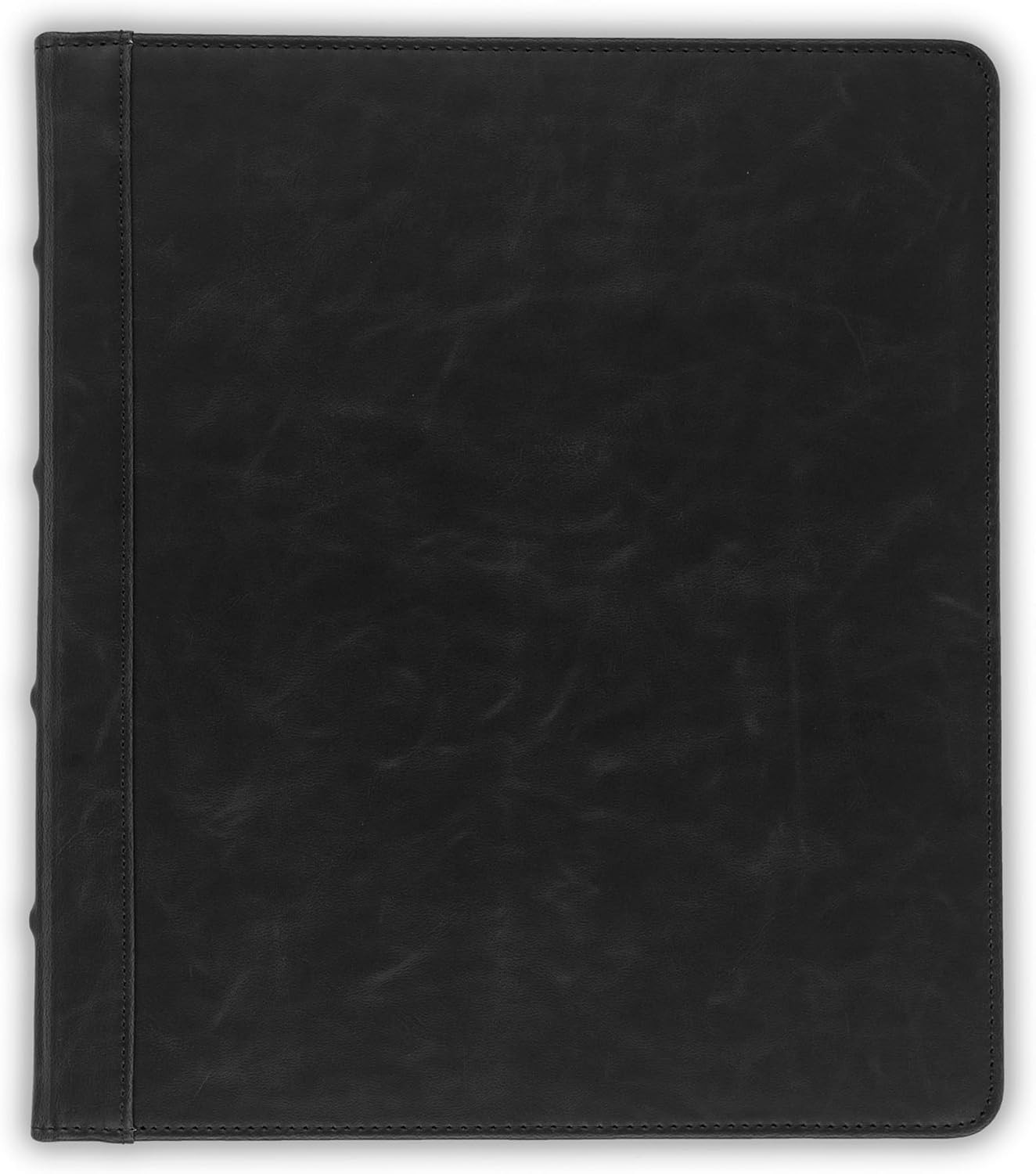 Vintage Leather 3 Ring Binder 0.5 Inch Round Ring Holds 100 Sheets, 8.5 x 11 …