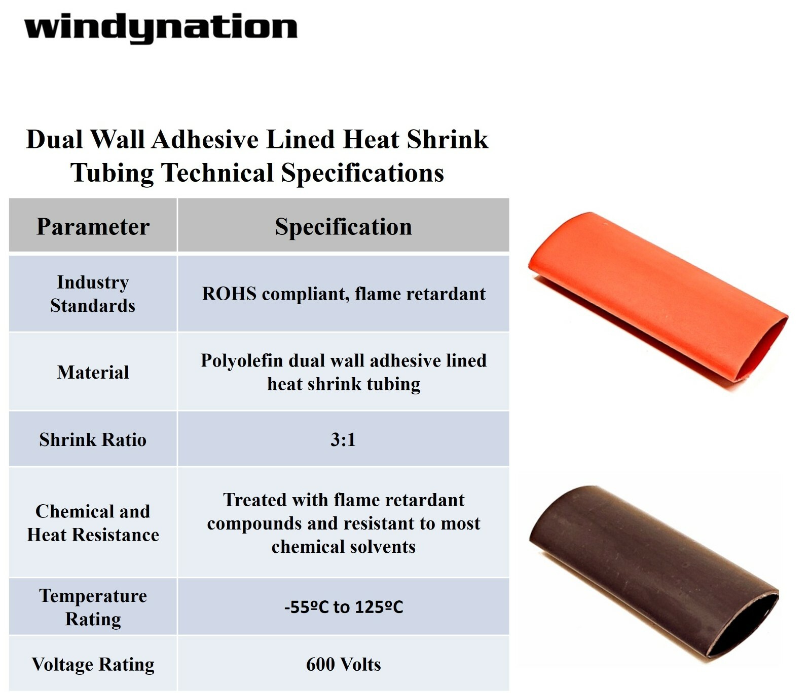 Butt Splice Connector Tinned Copper Marine Grade Uninsulated + Shrink Tubing