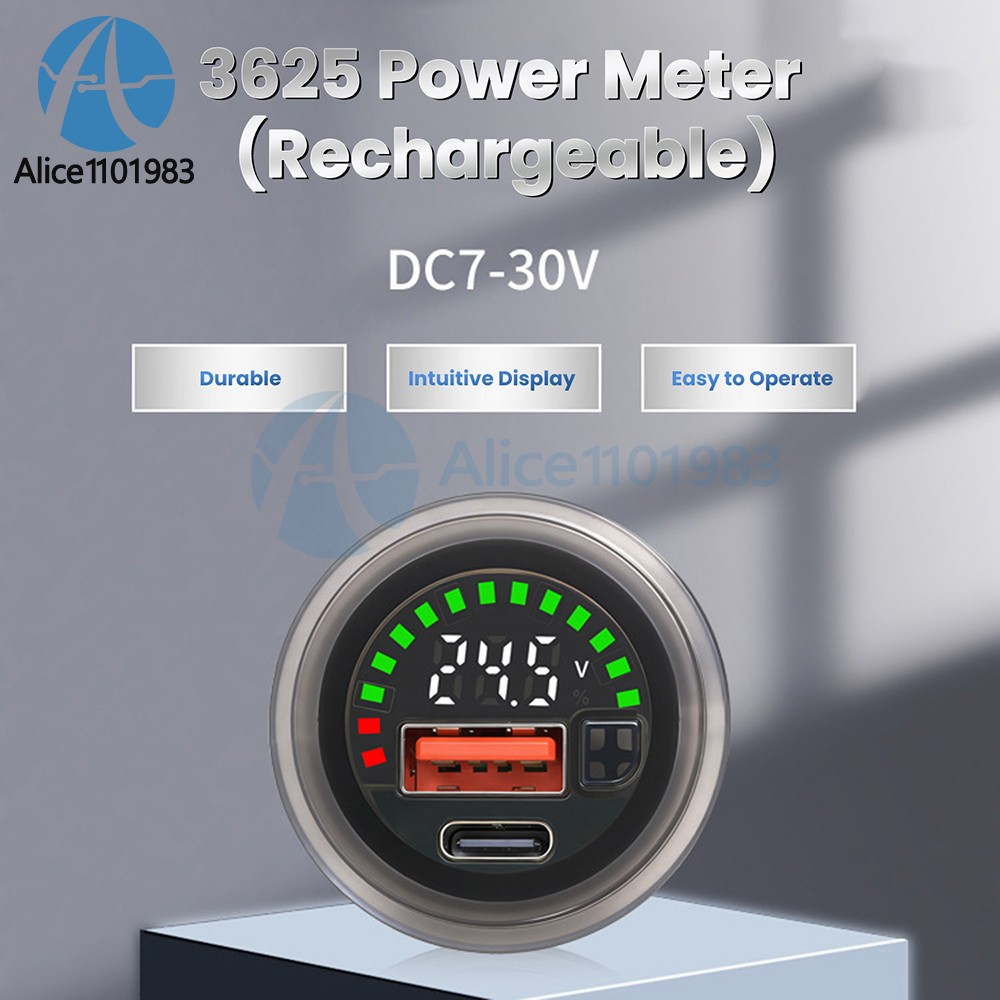 DC 7-30V Waterproof Digital Voltage Battery Capacity Level Indicator Voltmeter