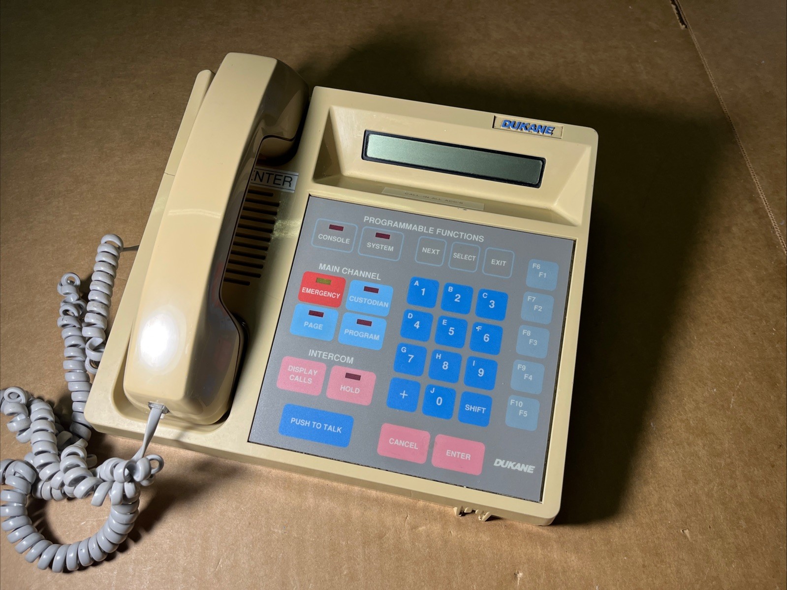 Dukane ACC4D Administrative Control Console 2184-1097 w/ Handset