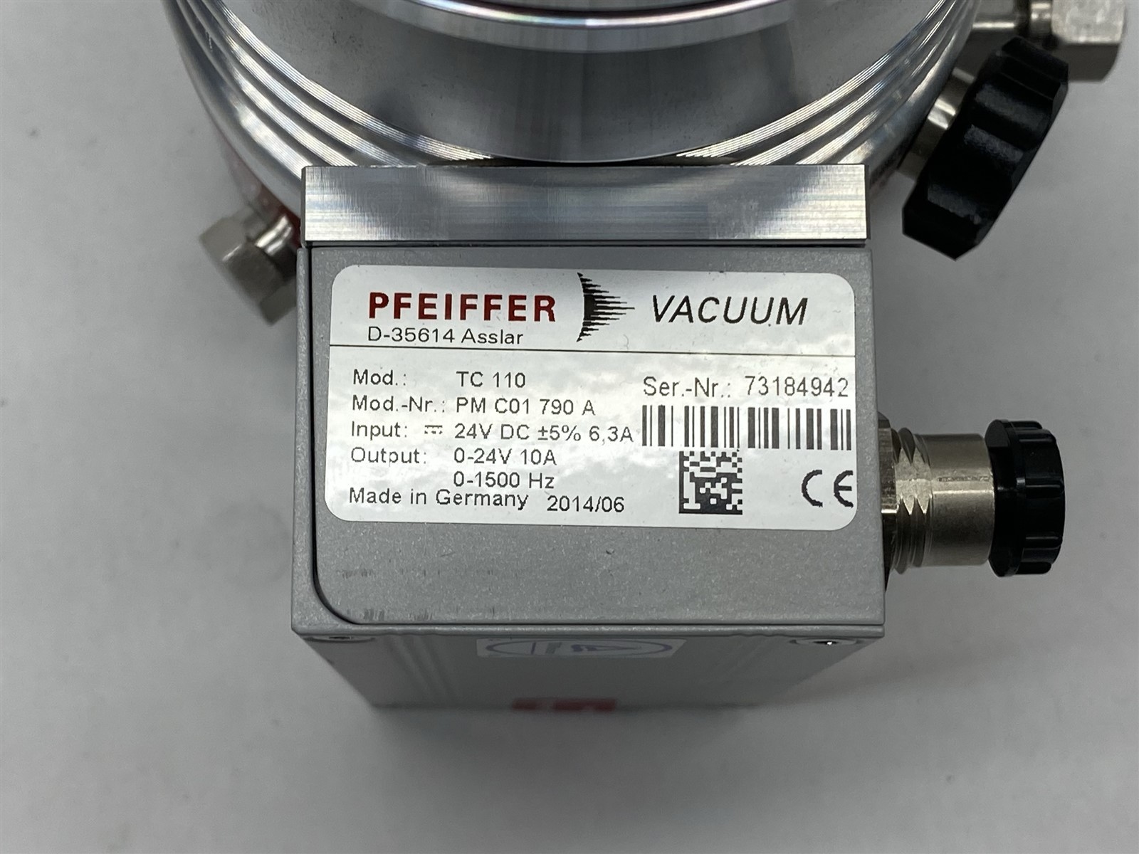 Pfeiffer Vacuum HiPace 80 Turbomolecular Pump w/ TC 110 Controller + Cable