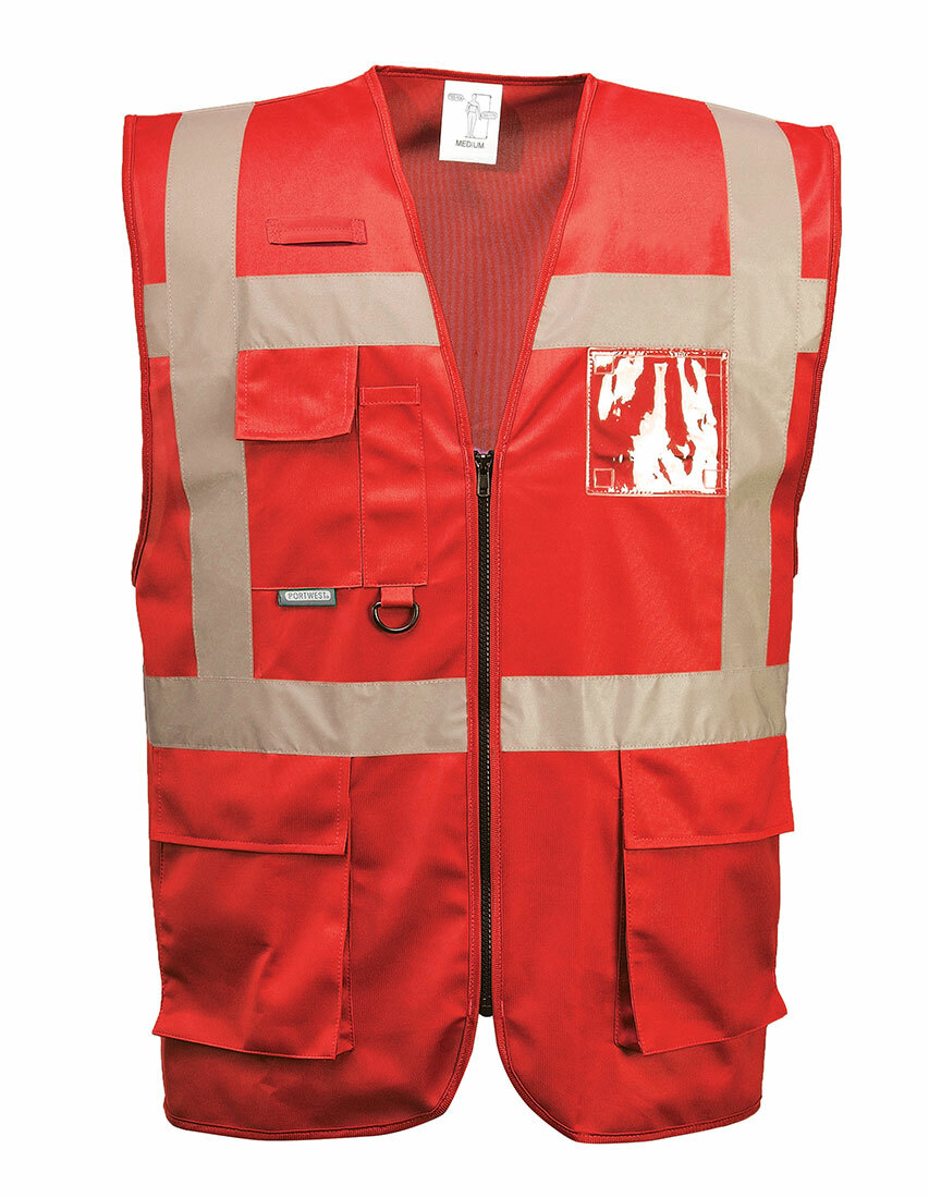 Portwest UF476 Iona Executive Safety Lightweight Zip Vest with Reflective Tape