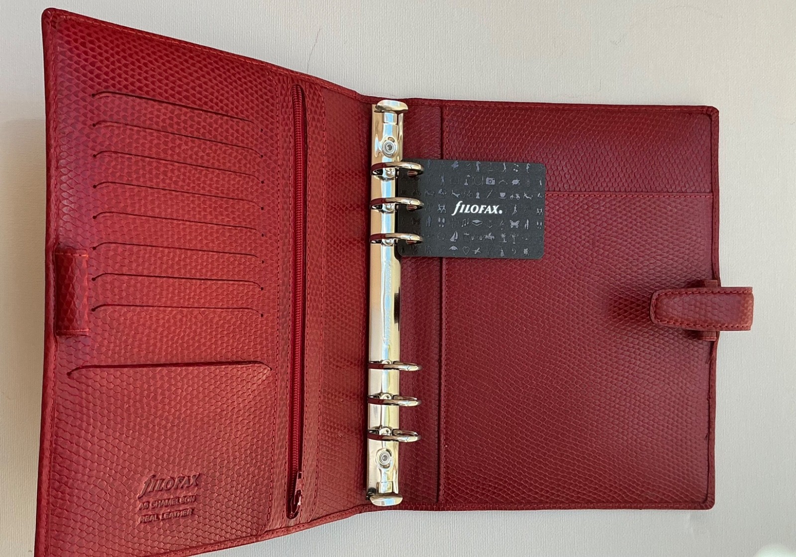 Filofax Chameleon A5 Organizer | Beautiful Red Leather w/Box