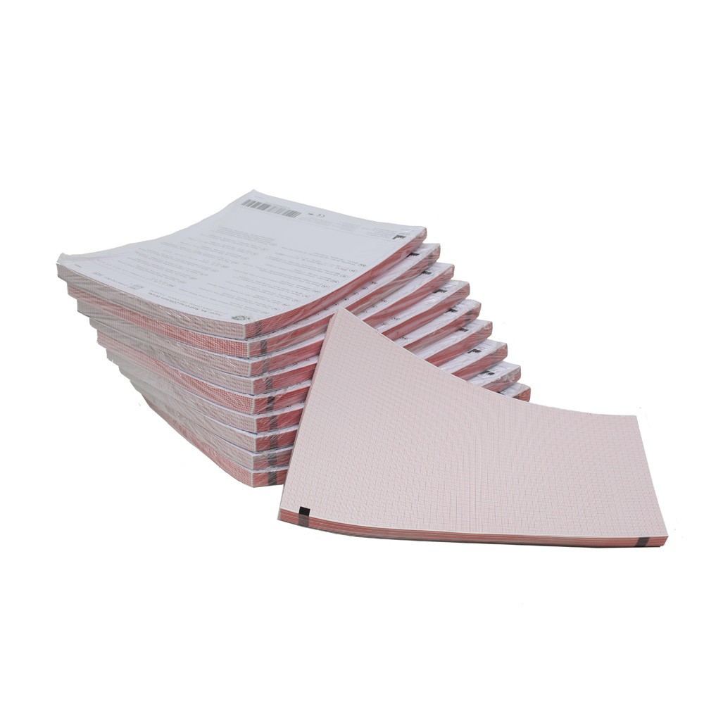 NIHON KOHDEN PA9100Z ECG EKG Recording Thermal Paper Orange, Z-Fold, 300 Sheets