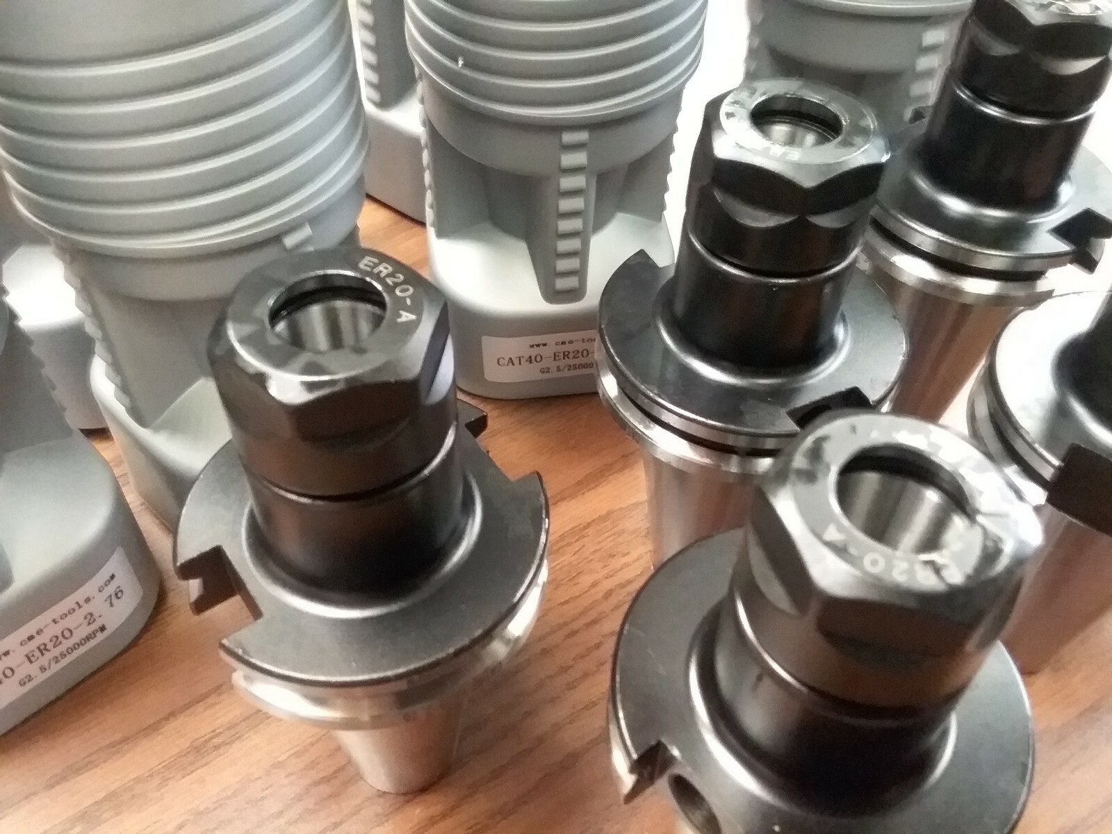 6pcs CAT40-ER20-2.76″ COLLET CHUCKS balanced to G2.5/25000RPM #B25-CAT40-ER20